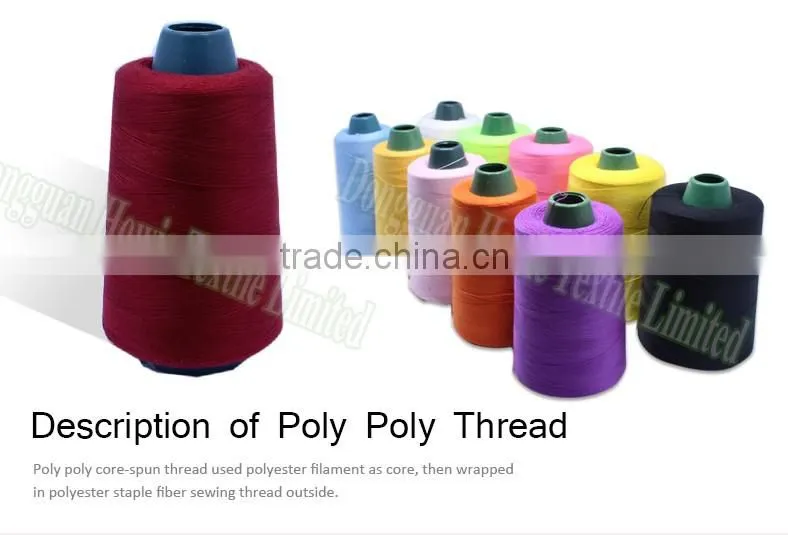 Best selling Cotton Polo Shirts Poly Spun Core sewing thread