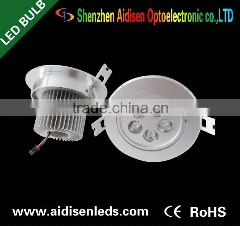 Factory price ! CE RoHS approed high lumen 3w high power dimmable led ceiling lights