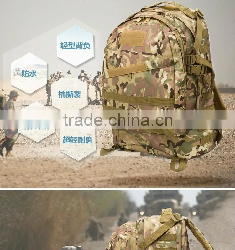 2016 New High quality outdoor ravelling military camouflage backpack