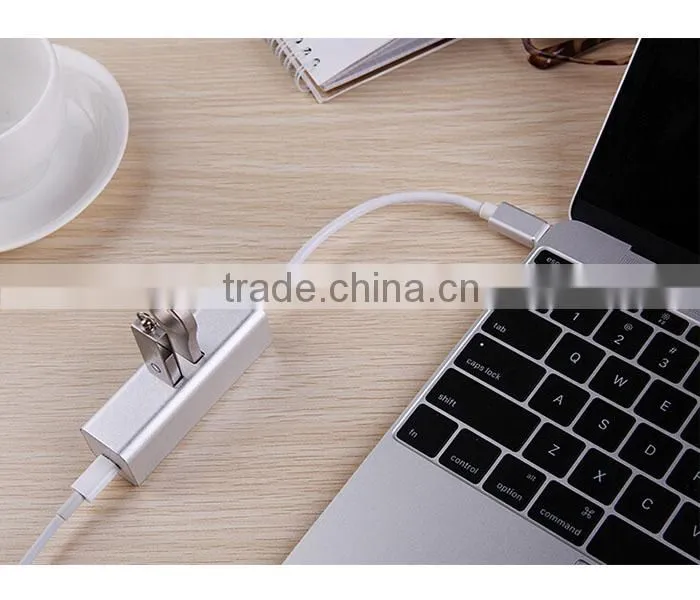 Aluminum USB-C Type C USB 3.1 High Speed 4 Port HUB Adapter For MacBook Nokia N1
