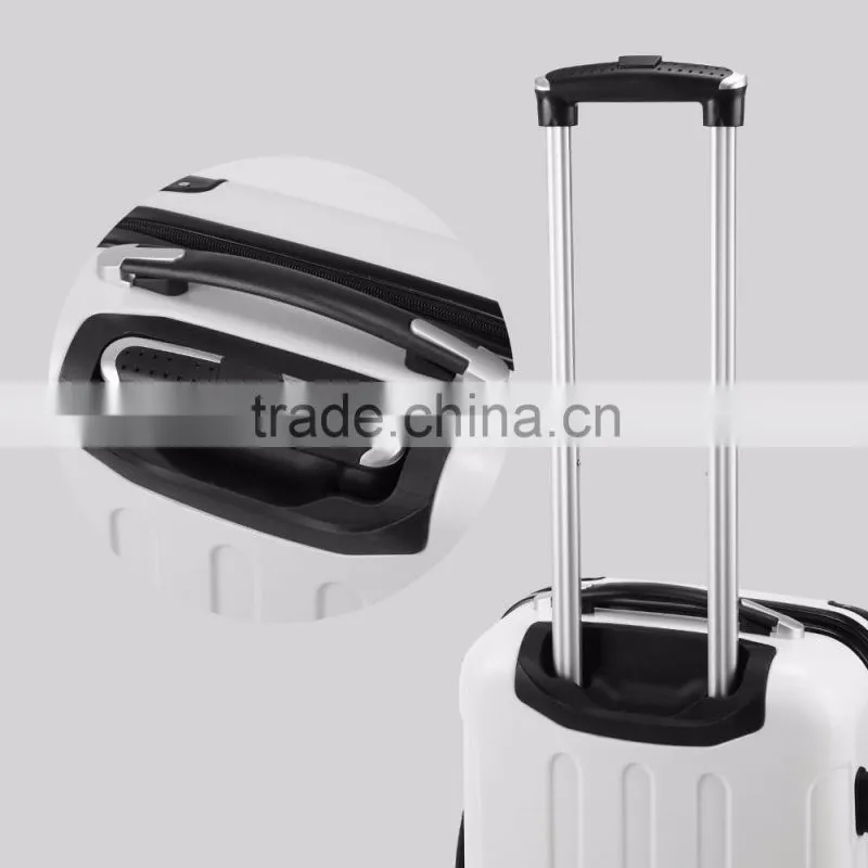 New 3PCS Silver Carry On Luggage Set Trolley Suitcase Travel Bag Spinner ABS PC