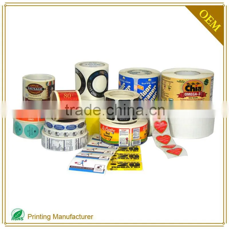 High Quality Roll Self Adhesive Paper Stickers Label For Medicine Bottle