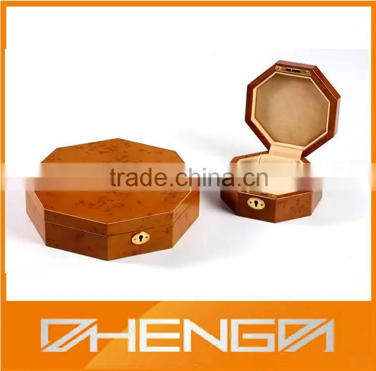Best Sell custom made brown piano finish wooden watch packaging boxes (ZDS-F218)