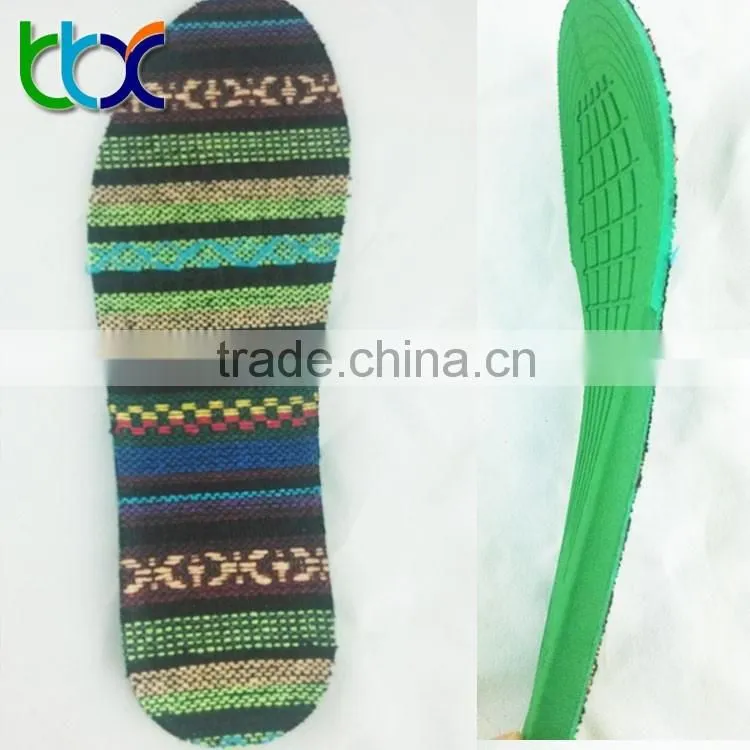 Comfort shoe heel protectors insoles for shoes foot arch support shoe pad insole fabric with hi-poly