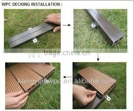 wpc outdoor decking plastic wood flooring