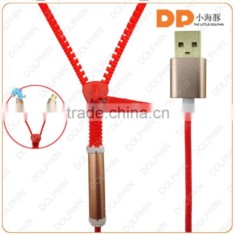 both ends micro and 5 pin usb zipper type c cable suitable for apple usb cable for android phone
