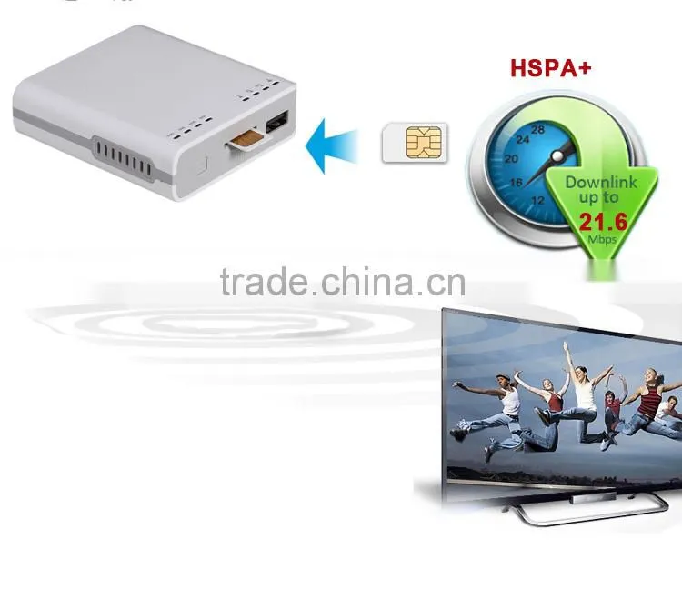 Portable wireless inbuilt 5200mAH power bank sim card slot 3g wifi router