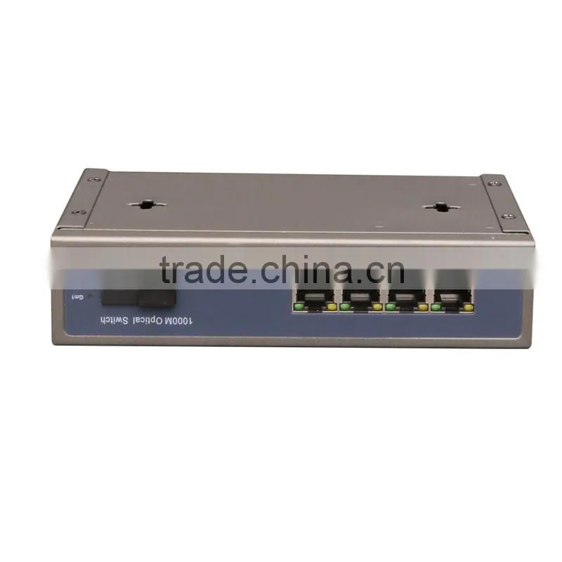 4 Port RJ45 Full Gigabit Fiber Switch with 1*1000M SC optical fiber ports