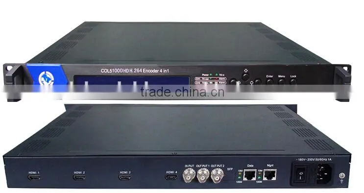 4 channel sdi/hd mi mpeg4 avc/h.264 encoder ---TS or IP out