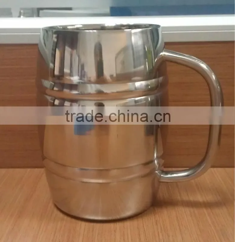 1000ml Double wall stainless steel beer mug