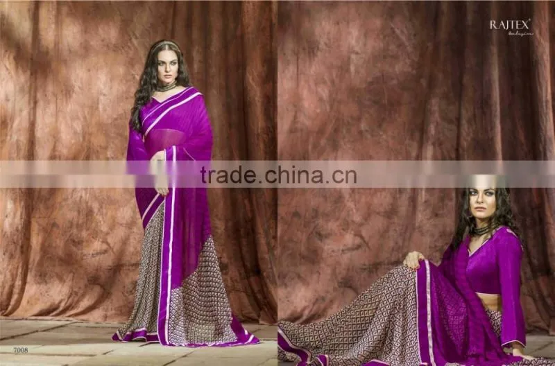 Bordered Embroidery Worked Elegance Designer Sarees