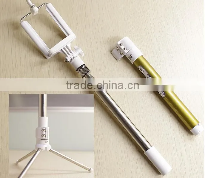Factory Wholesale Foldable Selfie Stick with Bluetooth, Wireless Selfie Stick Monopod for iPhone Samsung Xiaomi HTC