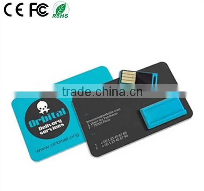 Customzied usb business card, full printing at two side card usb
