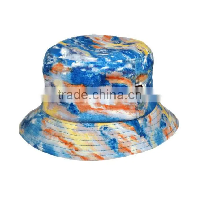 custom tie dyed plain bucket hat