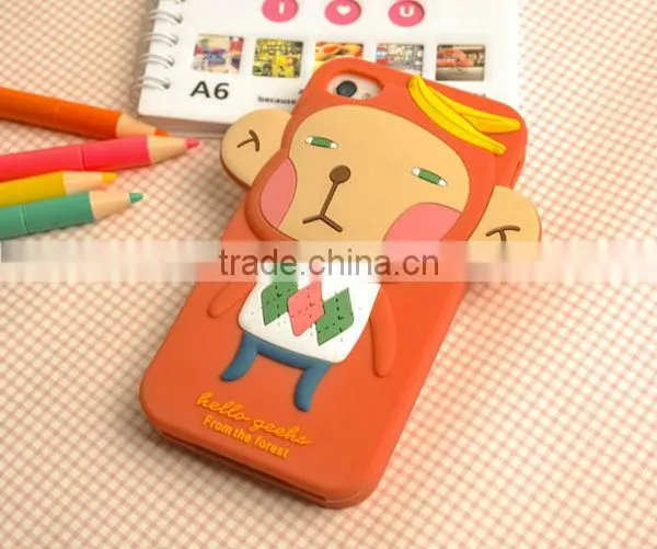 Novelty Romane Silicone Cartoon Protective Cover for iPhone 4S