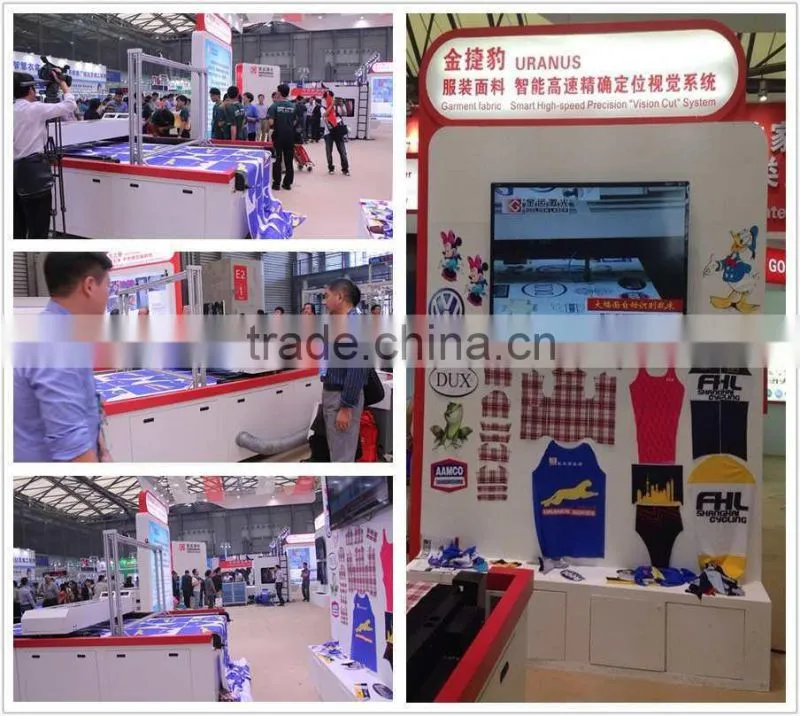 sublimated dye textile cutter / laser cutting digital printing fabrics