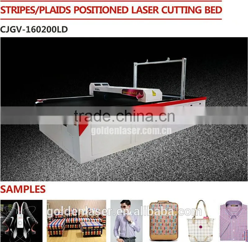 sublimated dye textile cutter / laser cutting digital printing fabrics