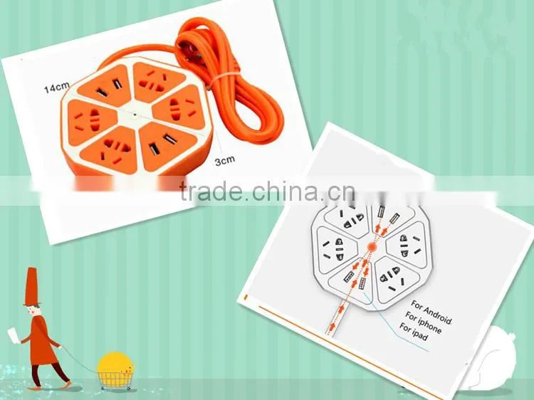 factory wholesales cheap multi function USB socket 250V 10A extension socket
