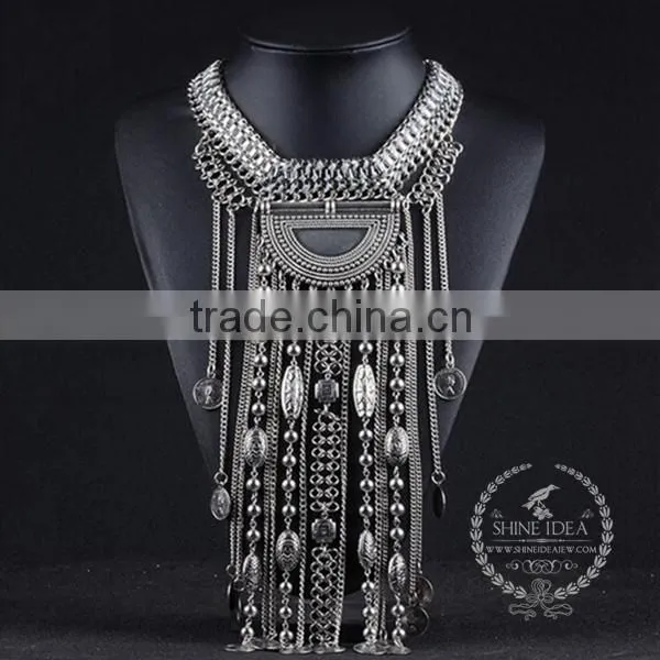 high quality vintage rhinestone chunky statement necklace tin alloy fashion women pendant necklace 6390076
