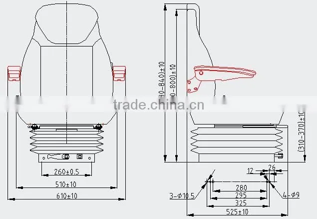 China factory PVC cover mechanical suspension Marine Chair(YS15)
