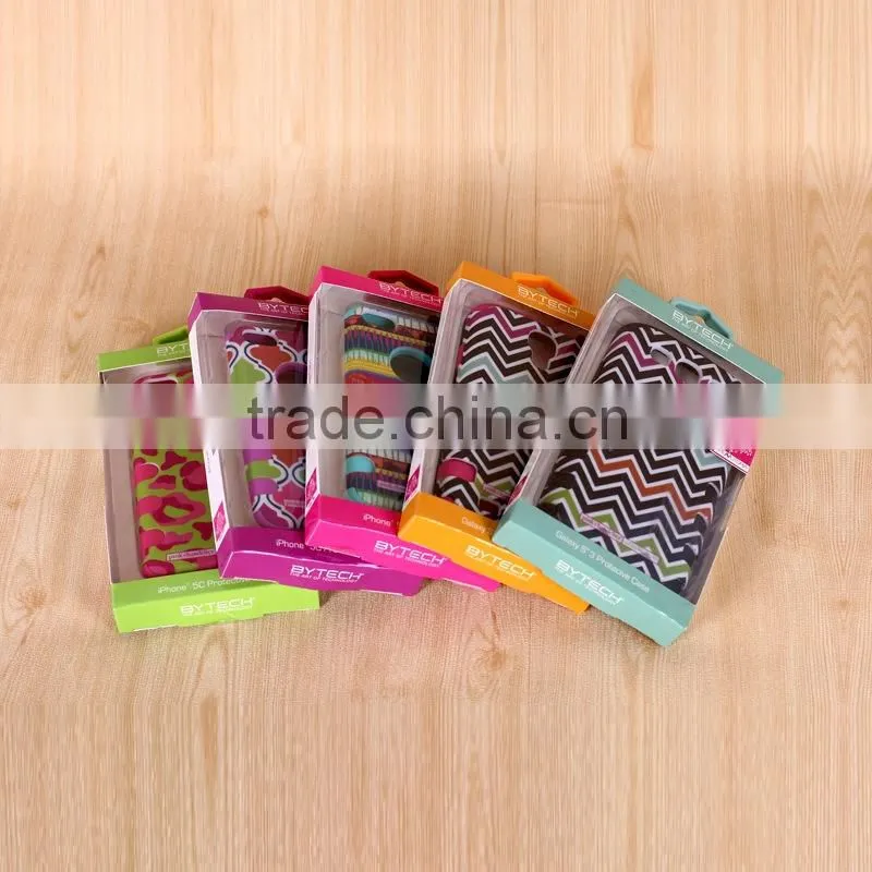 Hot sale flat pack pvc window cell phone case packaging box