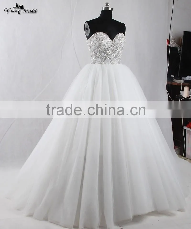 RSW909 China Crystal Beads For Wedding Factory Dresses Ball Gown