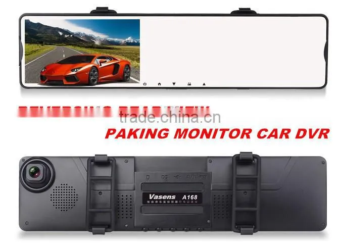 Navi car dvr Dual Camera parking rear view mirror car camera recorder 168