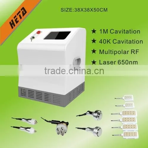 H-1000B 2015 Top new design 40 khz cavi+rf laser slimming machine