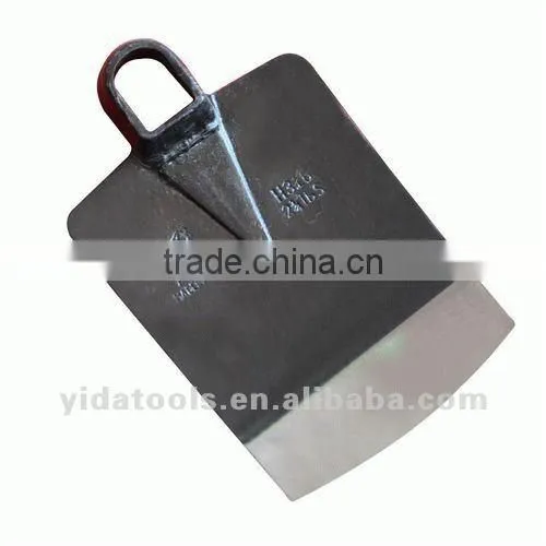 forged garden hoe with wood handle