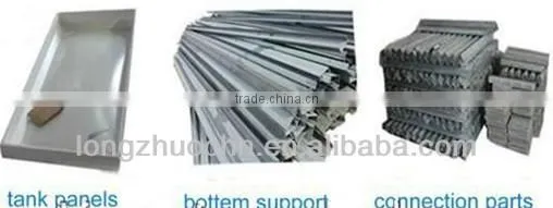 100 cubic meters galvanized water tanks/professional galvanized steel water tank/galvanized steel square water tank