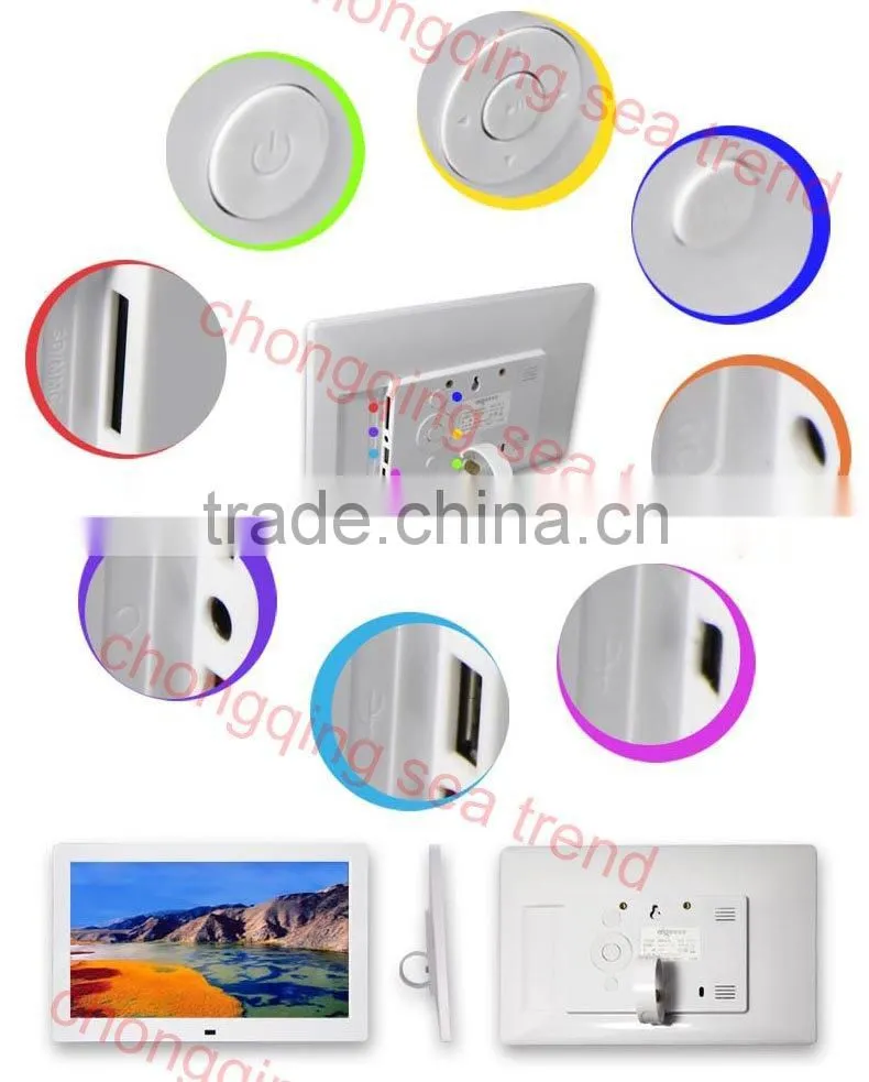 Black/White/Display 8 inch LCD screen High quality Digital Photo Frame/ digital photo frame with tv tuner