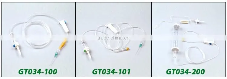 Pvc tube pediatric infusion set with burette