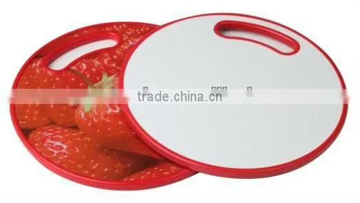 Round Shape Colorful PP Plastic Chopping Block