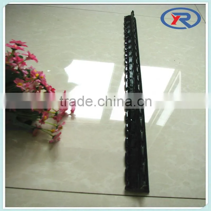 1.8m Black painted israel y fence post