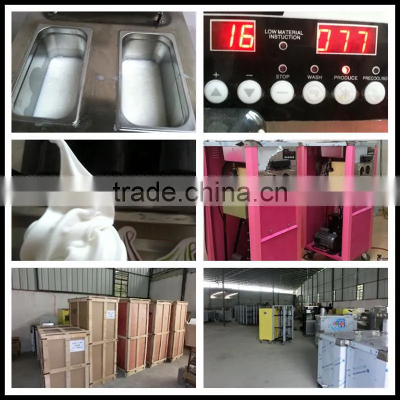 High quality double compressor soft ice cream machine 6250