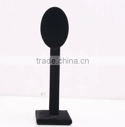 Black Velvet T-Bar Rack Jewelry Hard Stand Display
