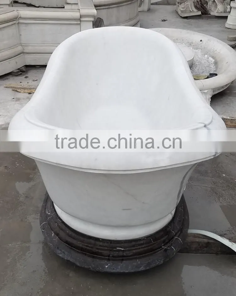 Natural Stone Oval Modern Freestanding Bathtub