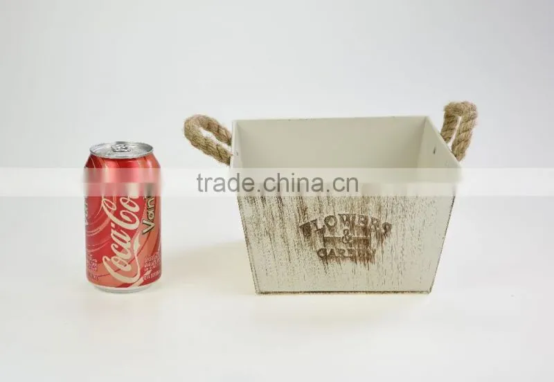 cheap sale rustic home decoration garden ornaments unbreakable floral big square flower pots