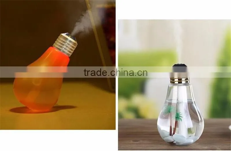 Colorful bulbs humidifier Humidifier office desktop Built-in micro landscape nightlights humidifier