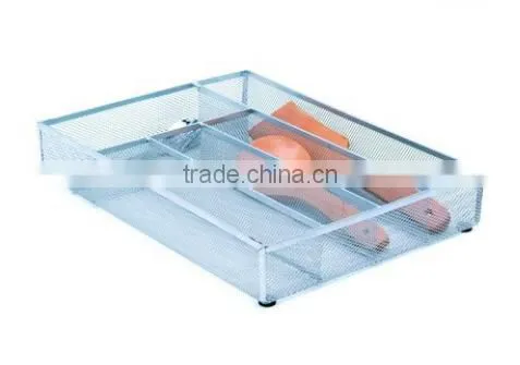 Mesh Small Cutlery Tray with Foam Feet - Kichen Organization / Silverware Storage