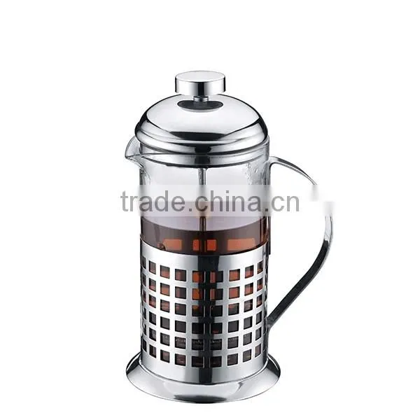 French Press Coffee & Tea Maker with Additional Top Filter (34oz), Best Glass Press Pot with Stainless Steel,