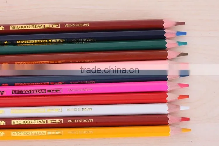 Factory Wholesale Anti breaking Triangle Tin Box 24 Color Water Color Pencil Set