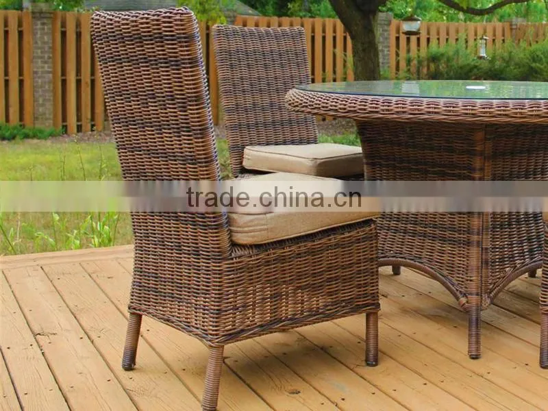 2017 Trade Assurance hot sale outdoor garden patio luxury PE round rattan modern dining chairs