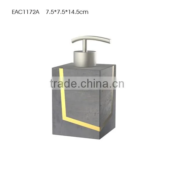 Modern style grey cement / concrete bathroom accessories with groove copper or paninting