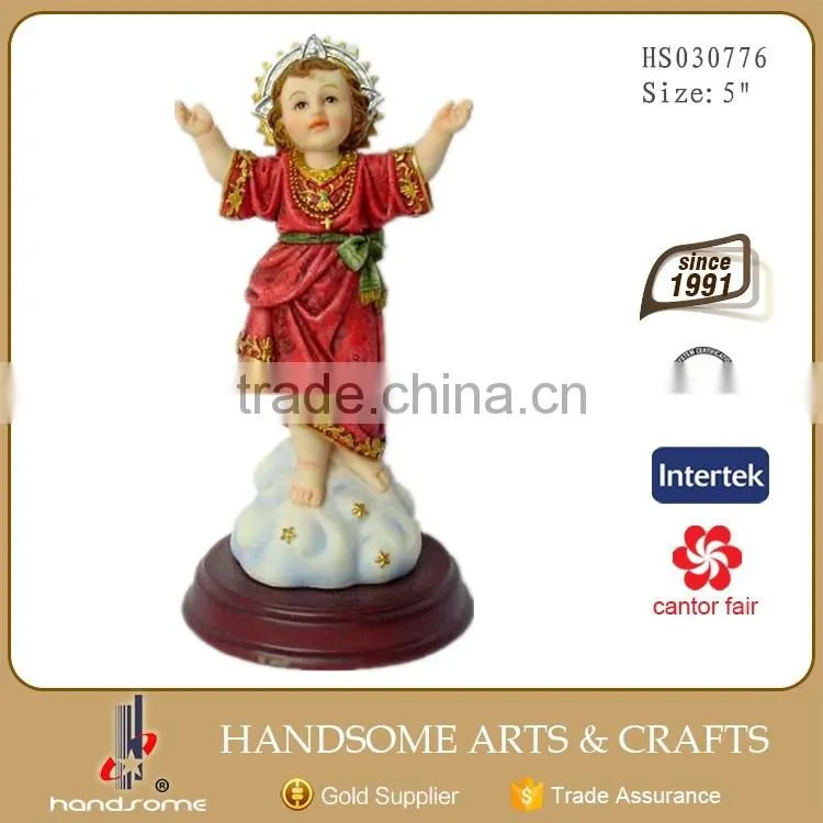 5 Inch Resin Craft Religious Items Christmas Decoration Resin Nino Baby Jesus Statue