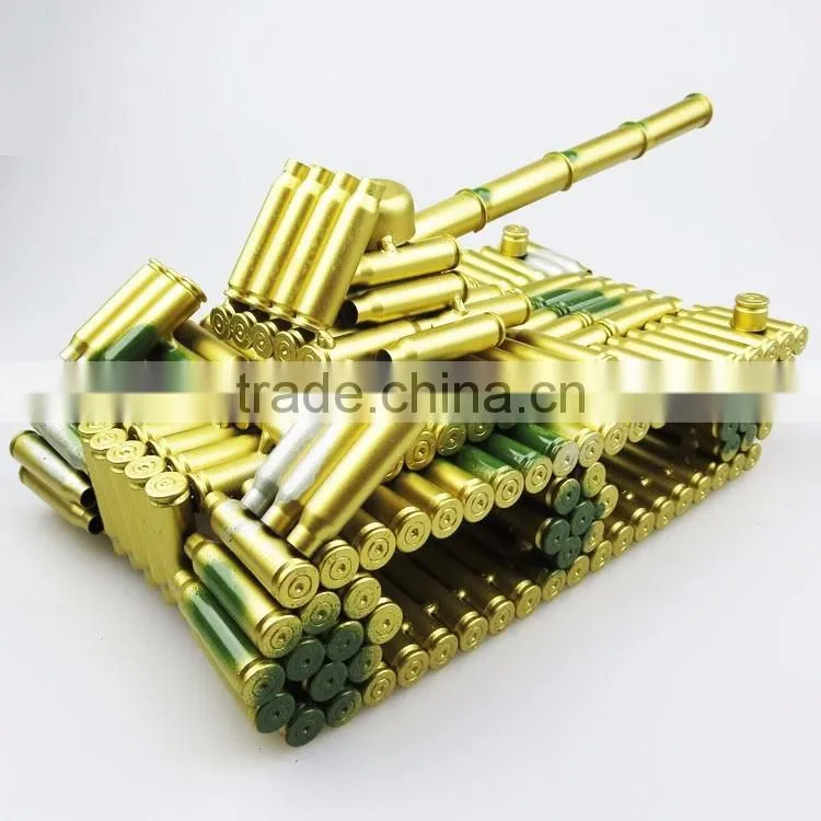 New arrival tank brass plated custom resin figure