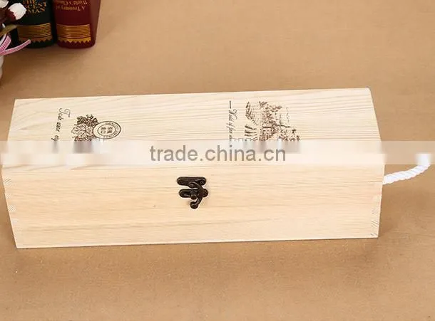Wooden Wine Box With Handle