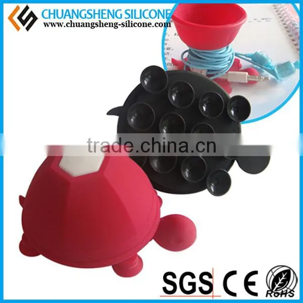Quite fashion mobile phone cable holder, silicone clip,table cable keeper