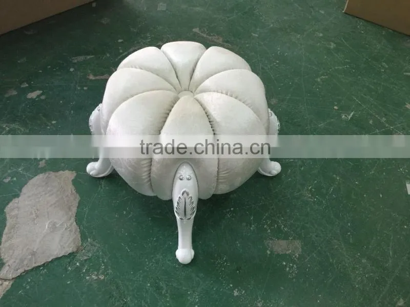 FF2015 fun and sweet pumpkin leisure chairs gold velvet fabric neoclassic stools ottoman small fancy childern chair