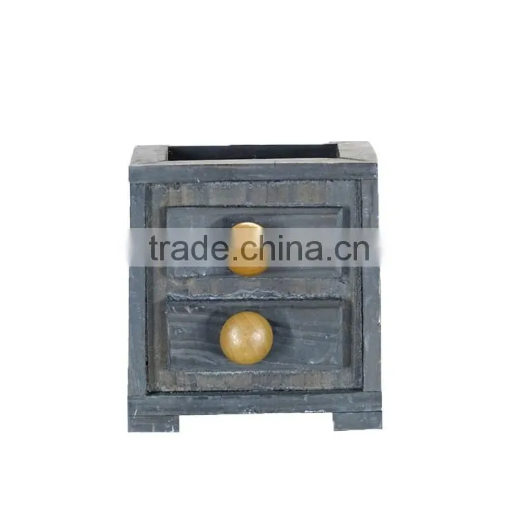 Grey Drawer Shape Planting/Decoration Wooden Garden Planters